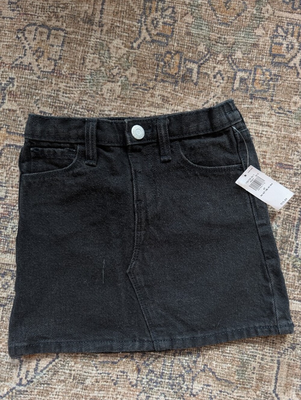 Girls Black Denim Skirt